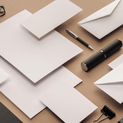 business stationery mock ups for finance company